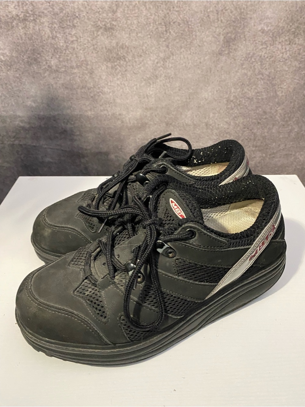 MBT Physiological Shoes Women’s 7.5 US EU 37 2/3 Black Mesh Walking Sneakers